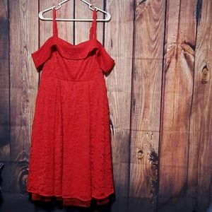 Torrid size 14 deep red dress